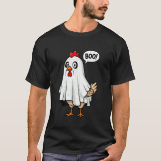 Camiseta Lindo Frango Boo Fantasia Divertida de Halloween p