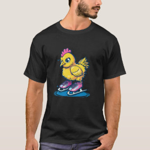 Camiseta Lindo Frango para Amantes de Patins de Gelo