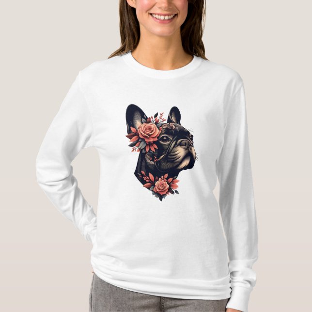 Camiseta Lindo Frenchie artístico (Frente)