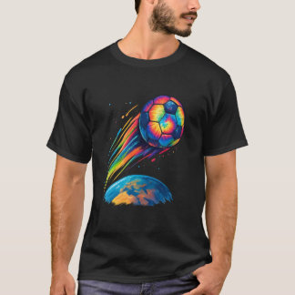Camiseta Lindo Futebol Americano Tie Dye Arco-íris Futebol 