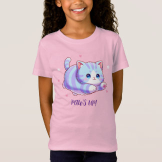 Camiseta Lindo Gatinho Lavanda Voador Kawaii