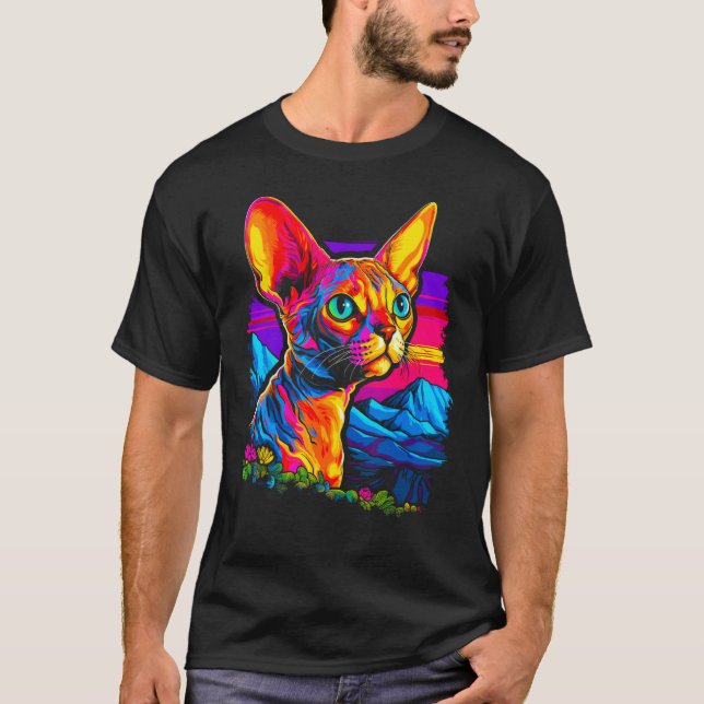 Camiseta Lindo Gato Devon Rex (Frente)