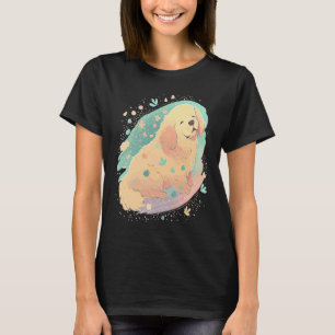 Camiseta Lindo Golden Retriever Colorido Pop Tie Dye Arco-í