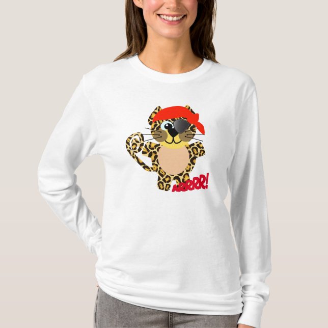 Camiseta Lindo Goofkins pirata leopardo (Frente)