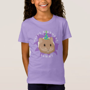 Camiseta Lindo hamster de aniversário espiando pelo buraco