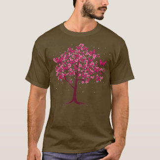 Camiseta Lindo inseto Cherry Blossom Tree Sakura Butter