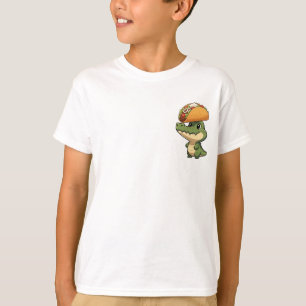 Camiseta Lindo Jacaré Equilibrando um Gigante Taco Cheio pa