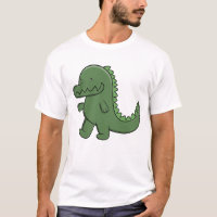 Lindo Jacaré Verde Feliz Crocodilo Kawaii