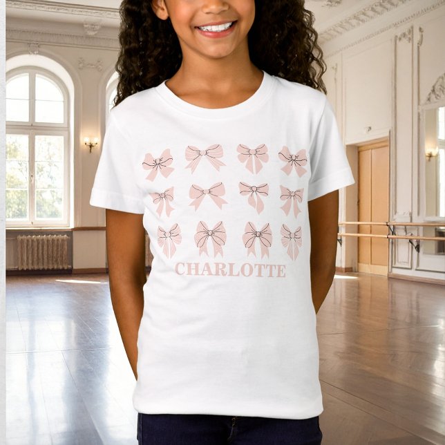 Camiseta Lindo Laço Coquette Rosa Bege (Criador carregado)