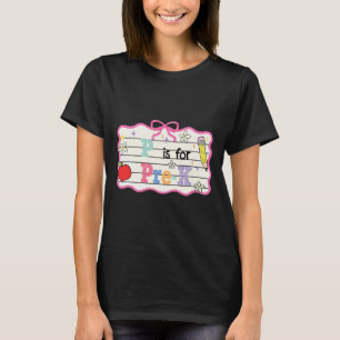 Camiseta Lindo Laço de Coquete P é Para Professor de Pré-es