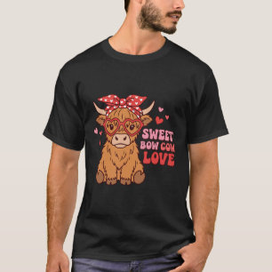 Camiseta Lindo Laço Doce Vaca Corações De São Valentim Garo