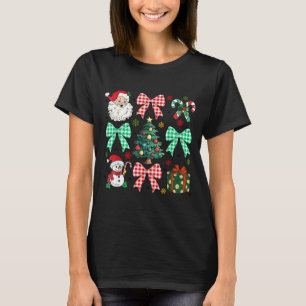 Camiseta Lindo Laço Sedutor Árvore de Natal Papai Noel Bisc