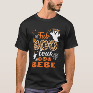 Camiseta Lindo Leopardo Fab Boo Lous Bebe Assustador Hallow