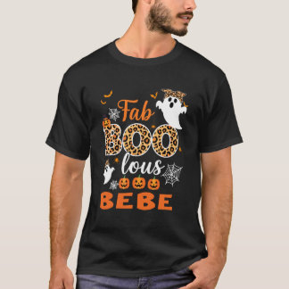 Camiseta Lindo Leopardo Fab Boo Lous Bebe Assustador Hallow