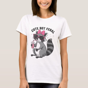 Camiseta Lindo Mas Feral – Humor Divertido de Guaxinim