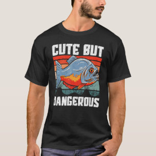 Camiseta Lindo Mas Perigoso Aquarista de Piranha Domador de