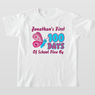 Camiseta Lindo Meus Primeiros !00 Dias De Escola Voaram Bor