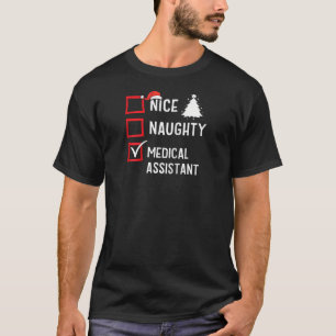 Camiseta Lindo Natal Malicioso Assistente Médico Diversão F