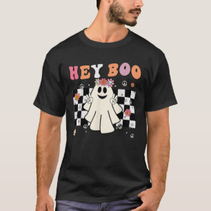 Camiseta Lindo Olá Boo Fantasma Mulheres Menina Criança Div