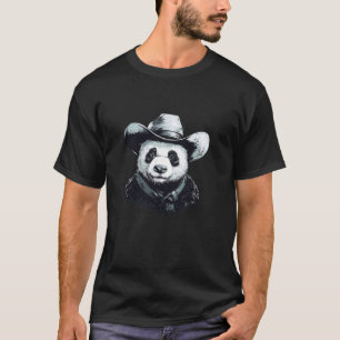 Camiseta Lindo Panda com Bandana e Fantasia de Chapéu de Co
