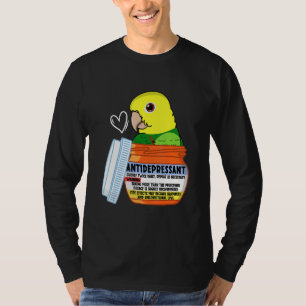 Camiseta Lindo Papagaio Antidepressivo Duas Cabeças Amarela