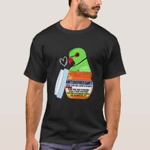 Camiseta Lindo Papagaio Antidepressivo I Ringneck Indiano V