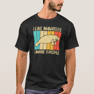 Camiseta Lindo peixe-boi para homens e mulheres vaca marinh