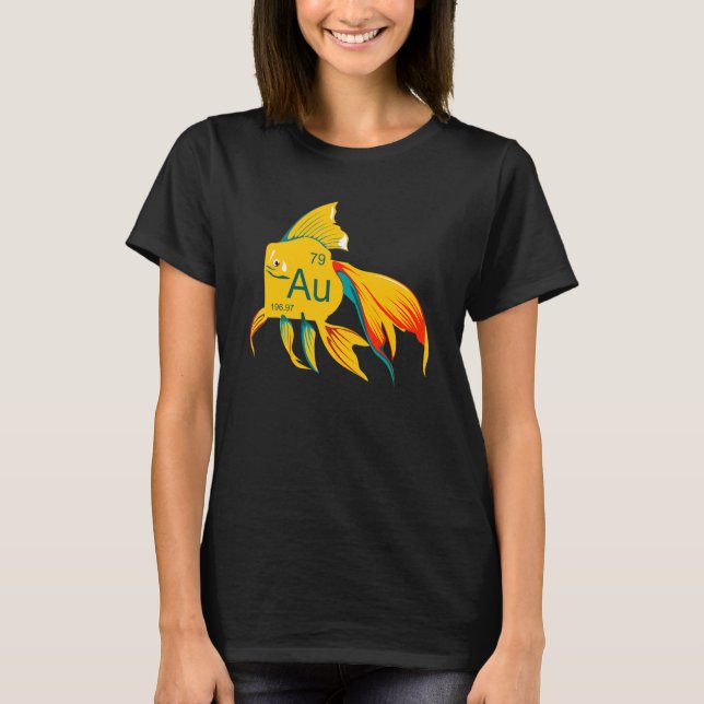 Camiseta Lindo Peixe Dourado Fluindo Ouro (Frente)