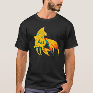 Camiseta Lindo Peixe Dourado Fluindo Ouro