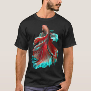 Camiseta Lindo peixe Guppy laranja Guppies fancy fig tailan