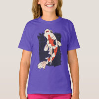 Lindo Peixe Koi com Cores Vermelho Branco Preto