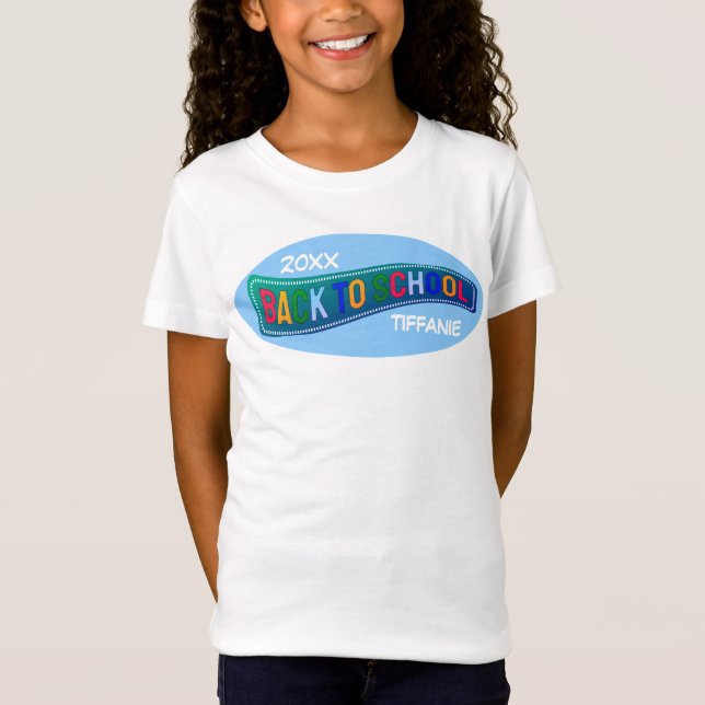 Camiseta Lindo Personalizado de Volta à Escola (Frente)