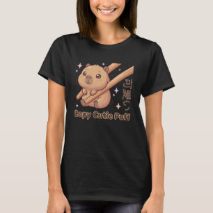 Camiseta Lindo Porta-Chopsticks Kawaii Fofinho Capivara Mem