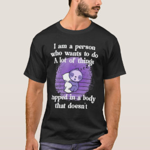Camiseta Lindo Preguiça Fibro Lúpus Fadiga Crônica Spoonie