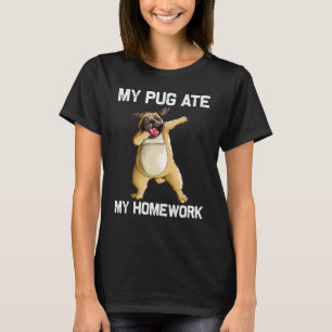 Camiseta Lindo Pug Para Crianças Meninos Pug Cachorro Dabbi