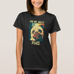 Camiseta Lindo Pug Para Homens Mulheres Pet Cão Cachorrinho