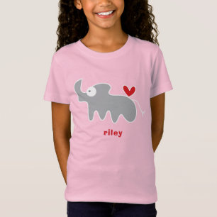 Camiseta Lindo Rinoceronte Cinza Estilizado Desenho Animado