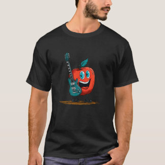 Camiseta Lindo Rosto de Fruta com Fantasia de Guitarra Elét