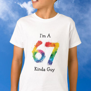 Camiseta Lindo seis/sete pintura salpicada azul personaliza