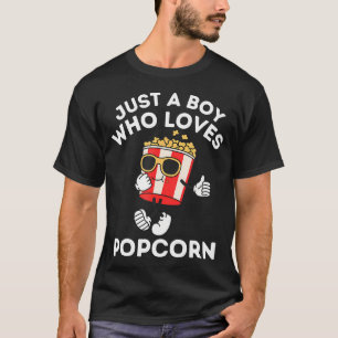 Camiseta Lindo Só Um Menino Que Ama Pipoca Crianças Bebê