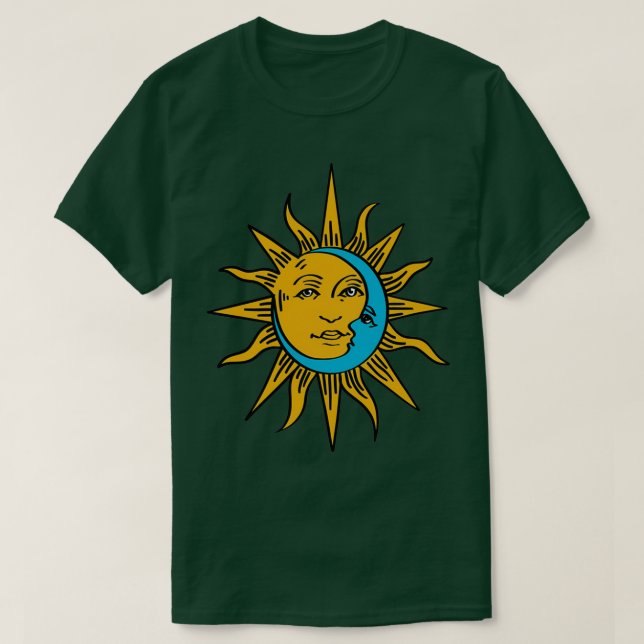 Camiseta Lindo Sol e Lua Celestial Boho (2) (Frente do Design)