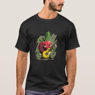 Camiseta Lindo Traje de Fruta de Rocha para Amantes de Maçã