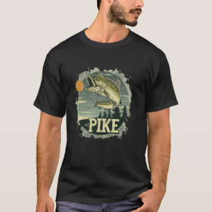 Camiseta Lindo traje de peixe lúcio predatório para meninos
