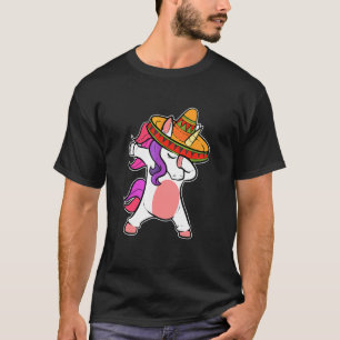 Camiseta Lindo Unicórnio do Cinco De Mayo México Cavalo Ban