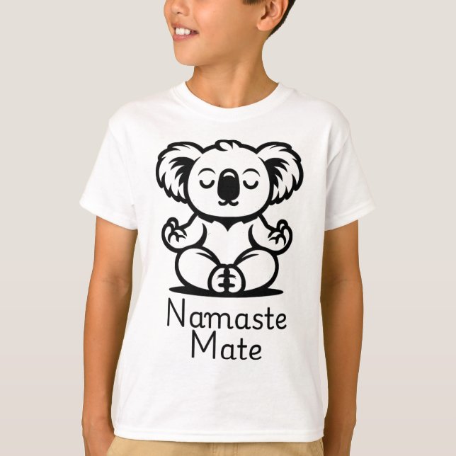 Camiseta Lindo ursinho koala australiano meditando em pose  (Frente)