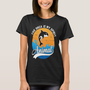 Camiseta Lindo Vintage A Baleia Orca é Meu Espírito Animal