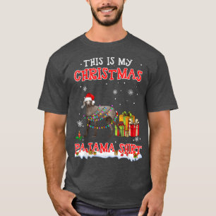 Camiseta Lindo Weimaraner Na Neve Pijama De Natal