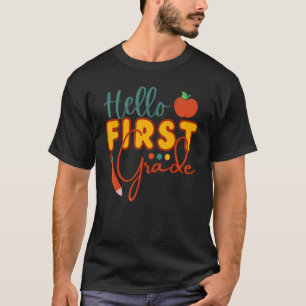 Camiseta Lindos alunos da 1ª série de volta às aulas Olá pr