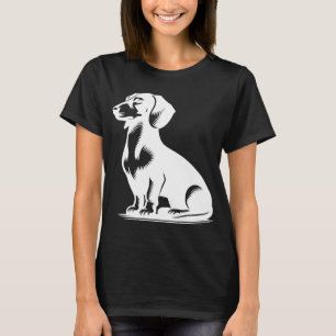Camiseta Lindos Dachshund Estilo Pequeno Cão de Caça