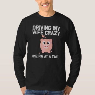 Camiseta Lindos Desenhos de Porco para Homens Pai Criação d